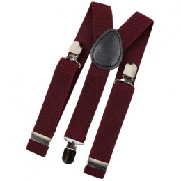 Baby / Toddler Burgundy Y-Back Adjustable Braces